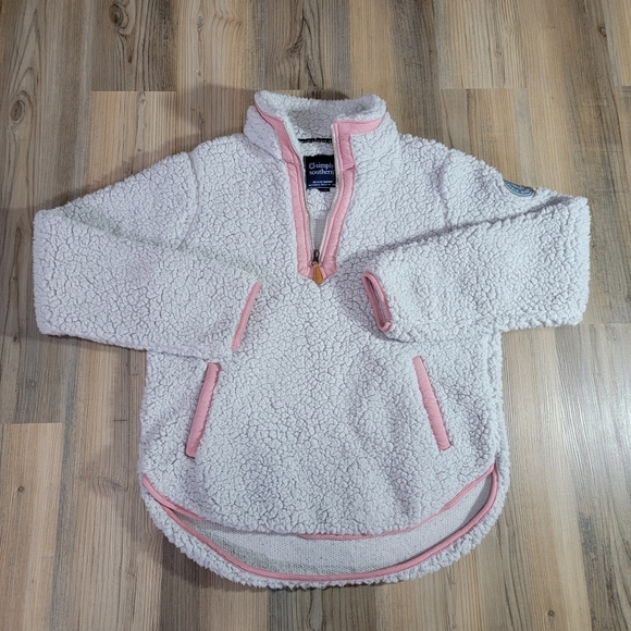 Simply Southern Grey Fleece Pullover 1/4  Zip Women's size Large - Picture 1 of 8